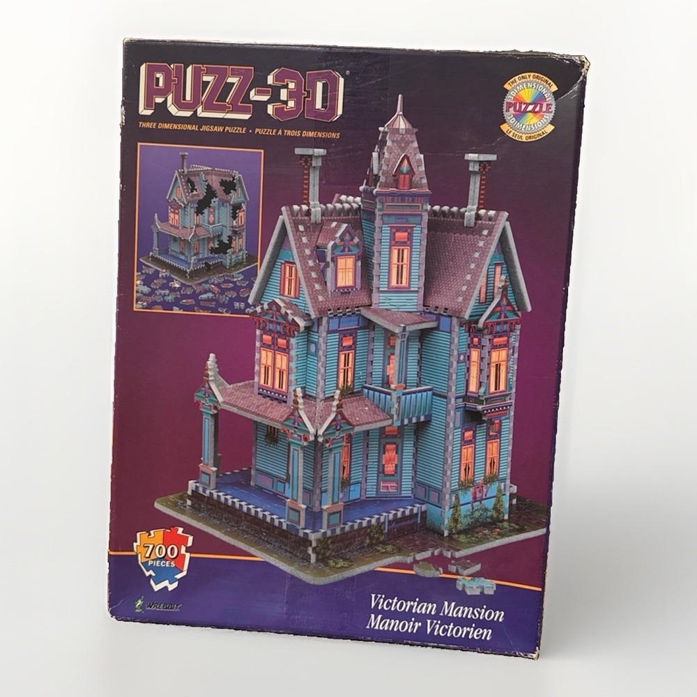Puzz 3D Victorian House 700 pc Wrebbit 1994 Extra Challenging